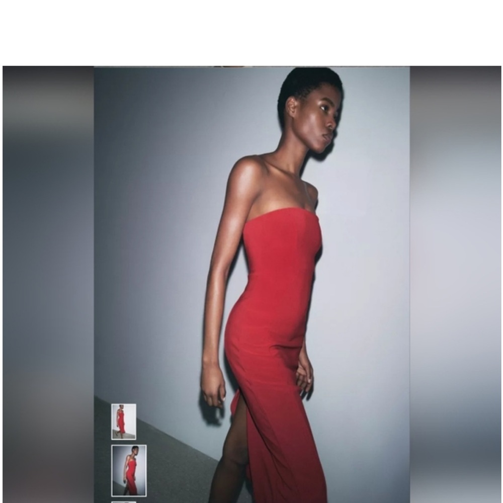 Zara Strapless Red Dress